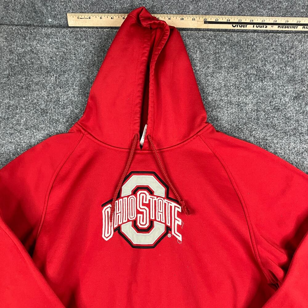GS Ohio State Hoodie Mens Size L Red NCAA Graphic Pullover Fleece College Sports